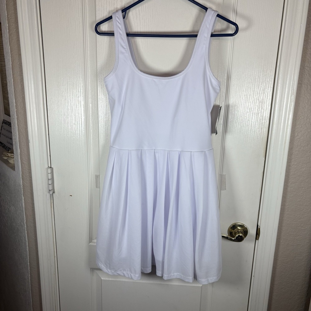 Sage Collective White Tennis Dress Sleeveless Fit & Flare Activewear  Medium